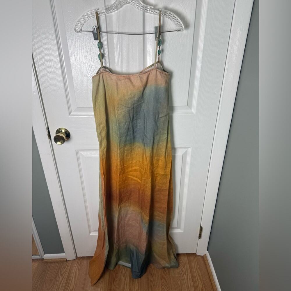Staud Laura Linen Maxi Dress in Pastel Clouds M - Picture 7 of 12